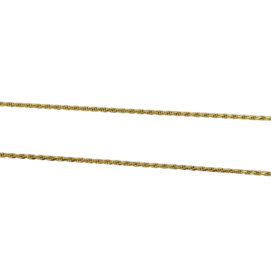 14ct Yellow Gold Diamond Cross Pendant 18"