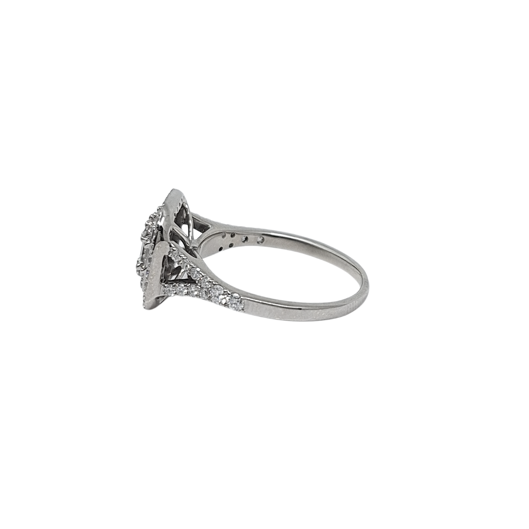 18ct White Gold Diamond Fancy Cluster Ring