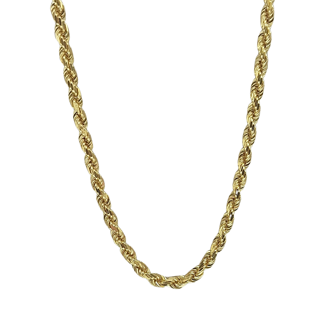 9ct Yellow Gold Solid Rope Chain 28"