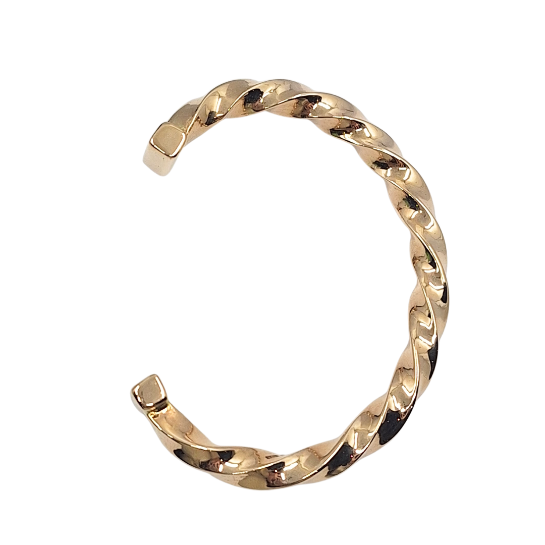 9ct Yellow Gold Twist Torque Bangle
