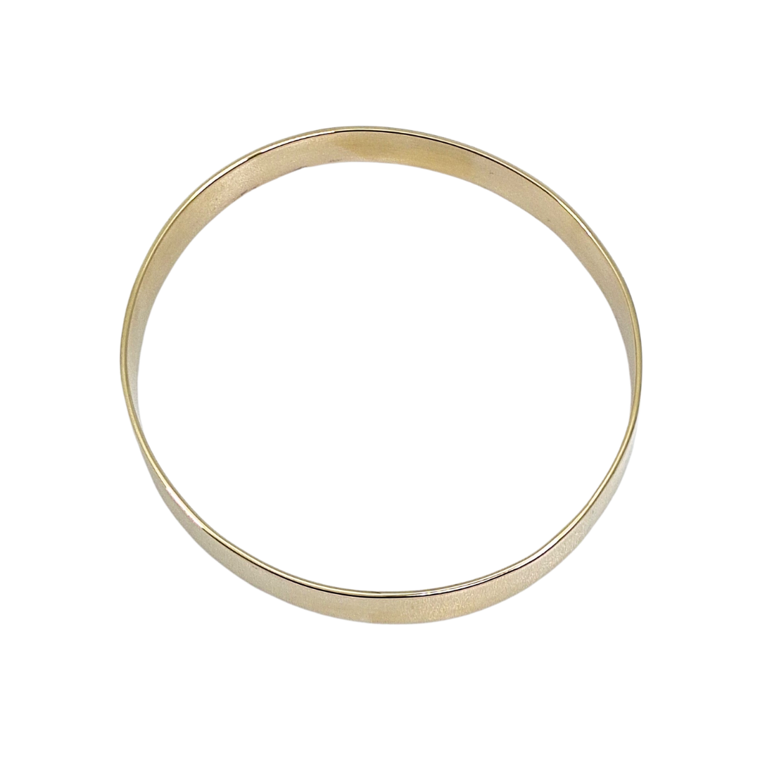 9ct Yellow Gold Plain Slave Bangle