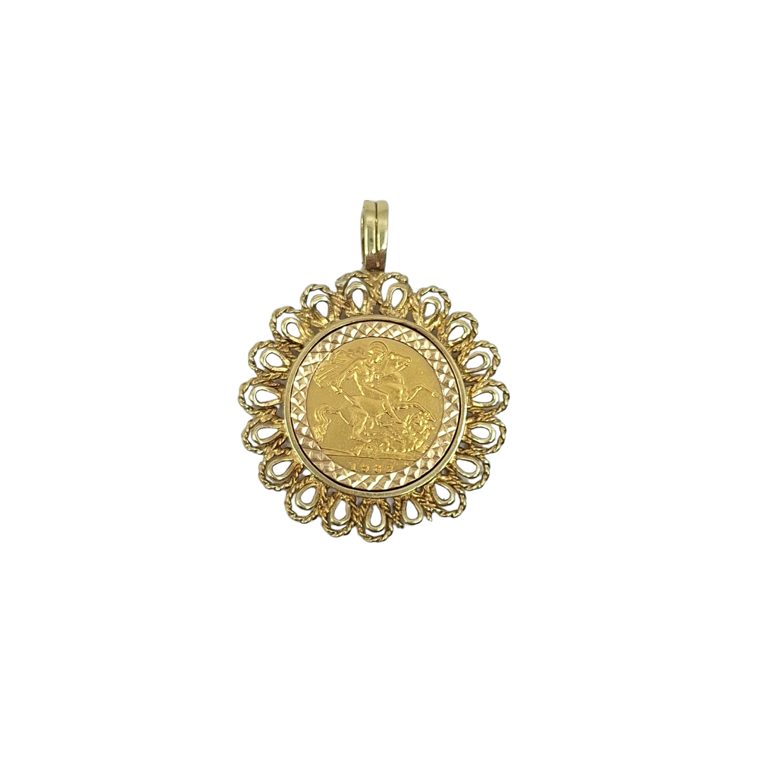 Half Sovereign Pendant 1982
