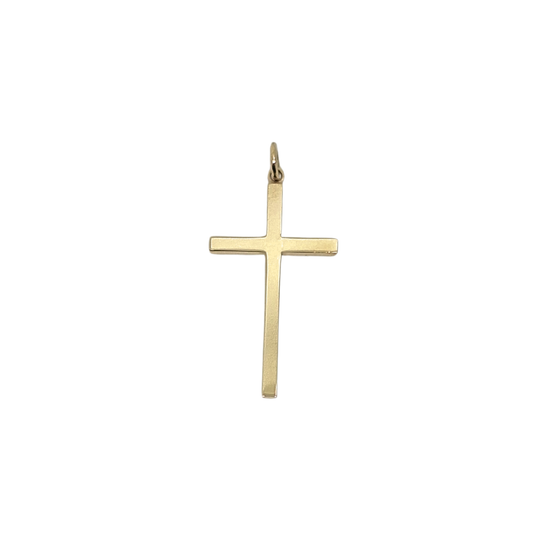 9ct Yellow Gold Plain Cross