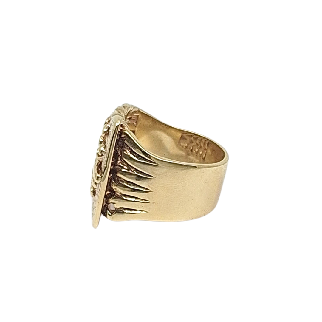 9ct Yellow Gold Keeper Buckle Ring