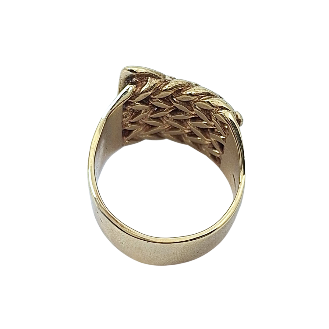 9ct Yellow Gold Keeper Buckle Ring