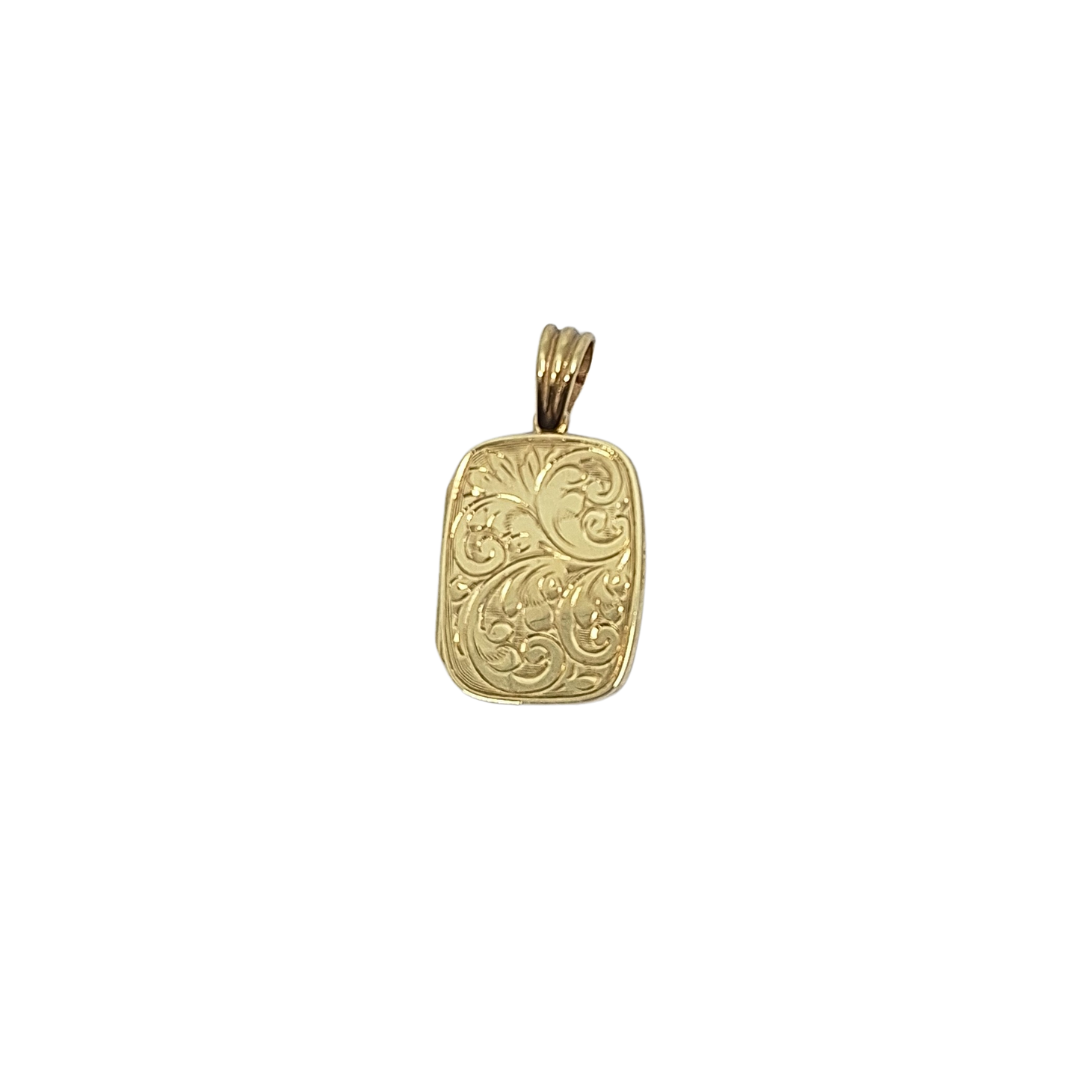9ct Yellow gold Engraved Locket