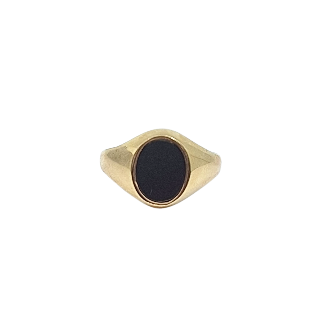 9ct Yellow Gold Onyx Signet Ring