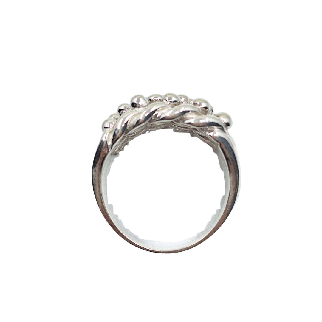 Silver 5 Row Keeper Ring