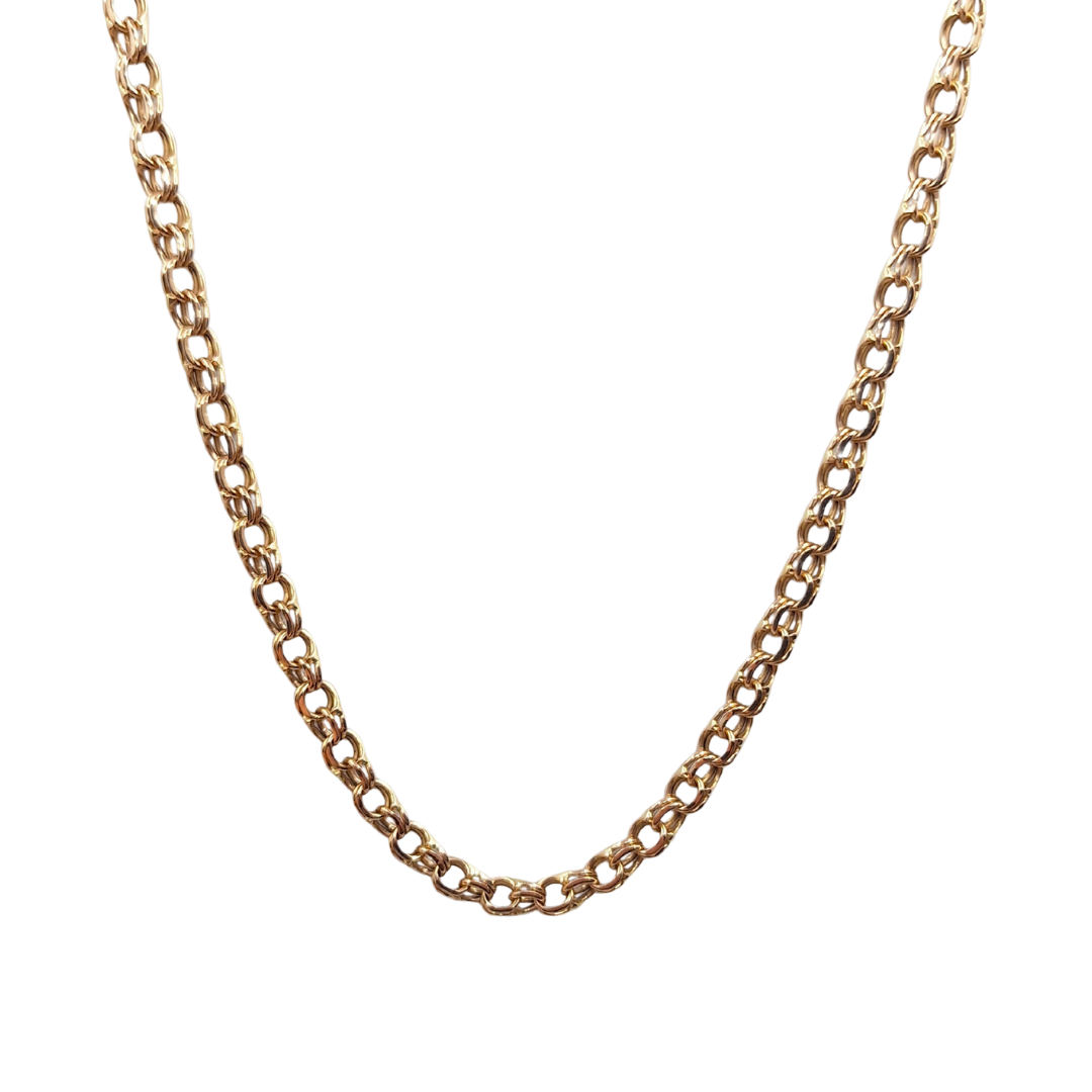 14ct Rose Gold Fancy Link Chain 23"