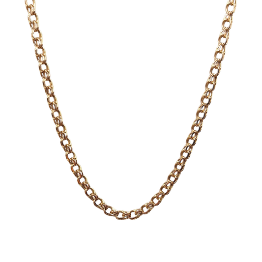 14ct Rose Gold Fancy Link Chain 23"