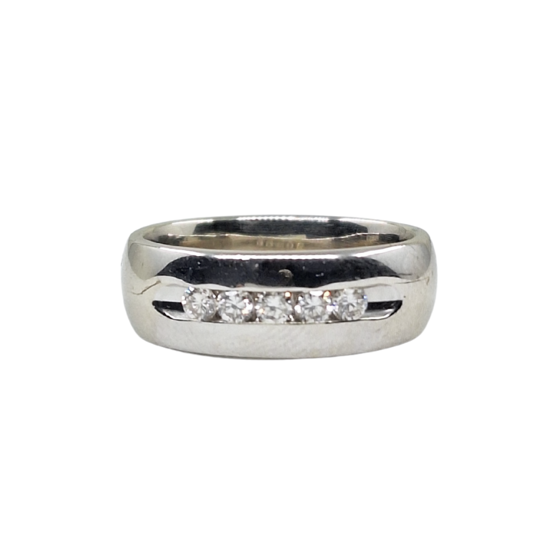 18ct White Gold Diamond Wedding Band 0.25ct