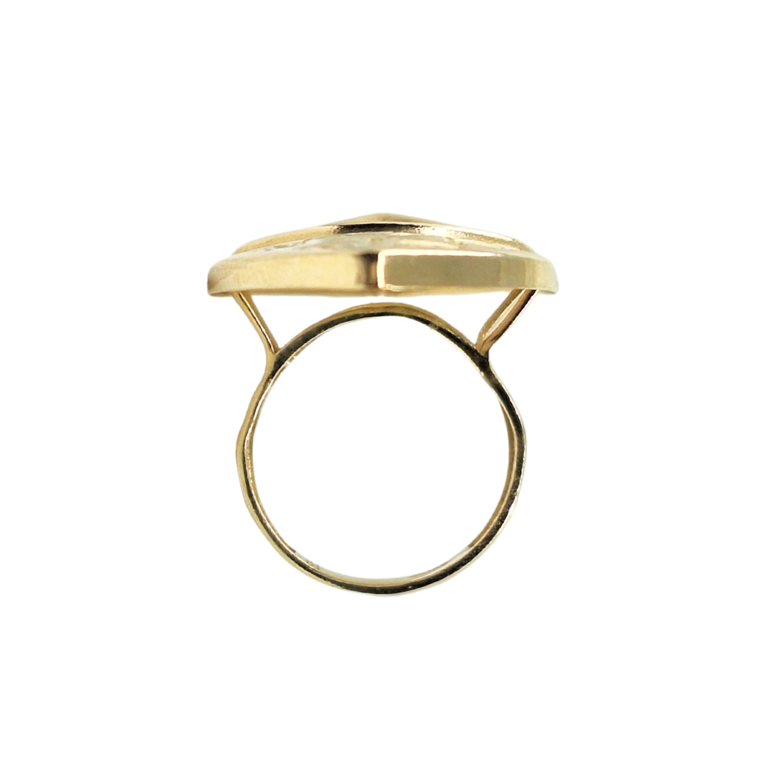 14ct Yellow Gold Marquise Shape Mercedes Ring