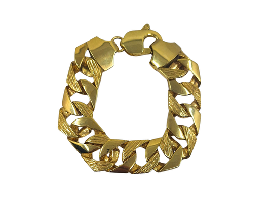 9ct Gold Square Curb Bracelet