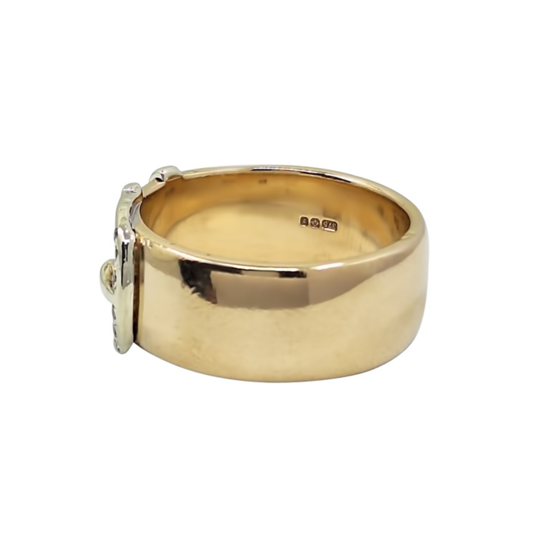 9ct Yellow Gold Buckle Ring