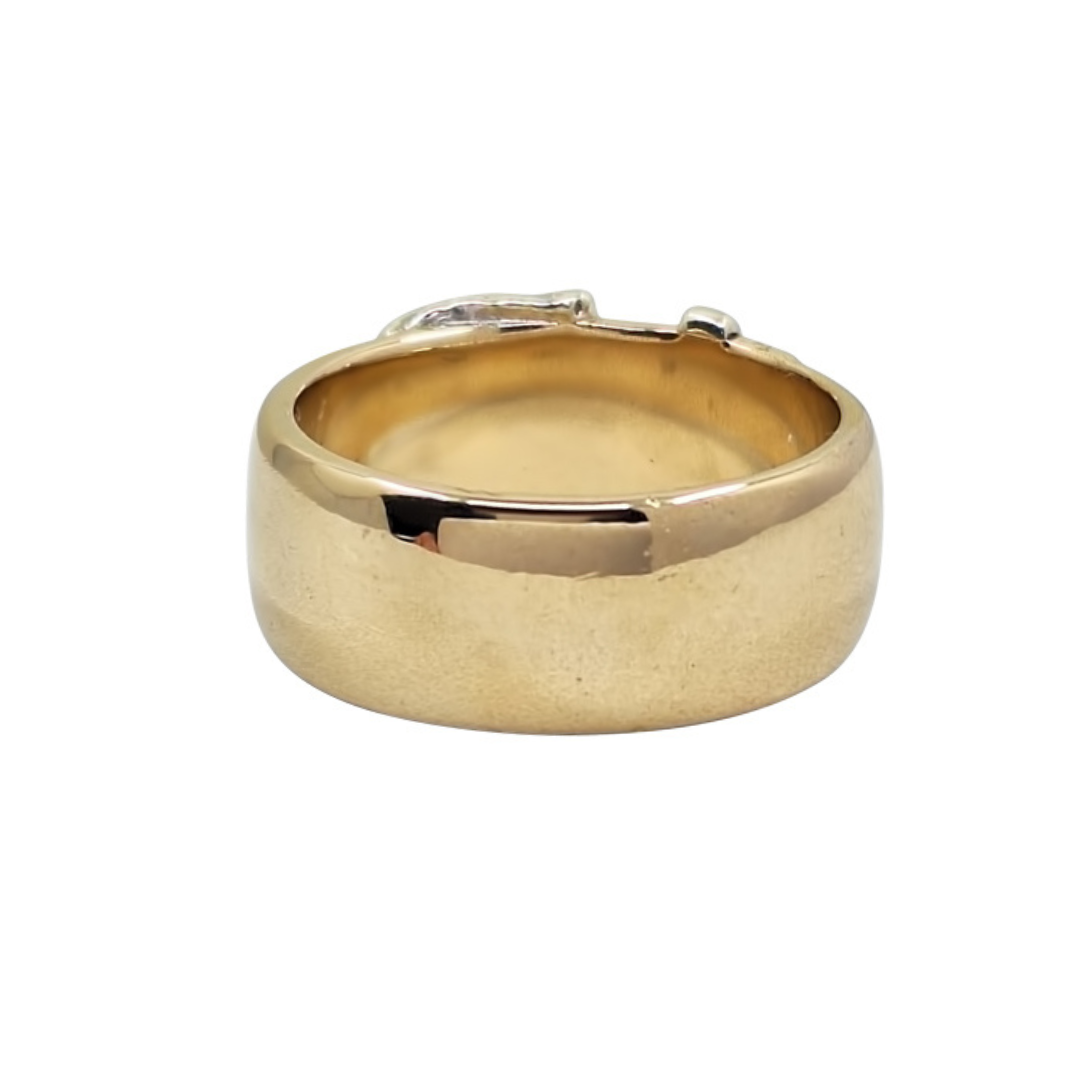 9ct Yellow Gold Buckle Ring