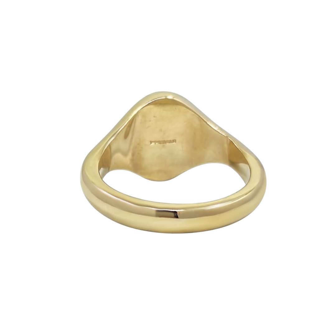 9ct Yellow Gold Engraved Signet Ring