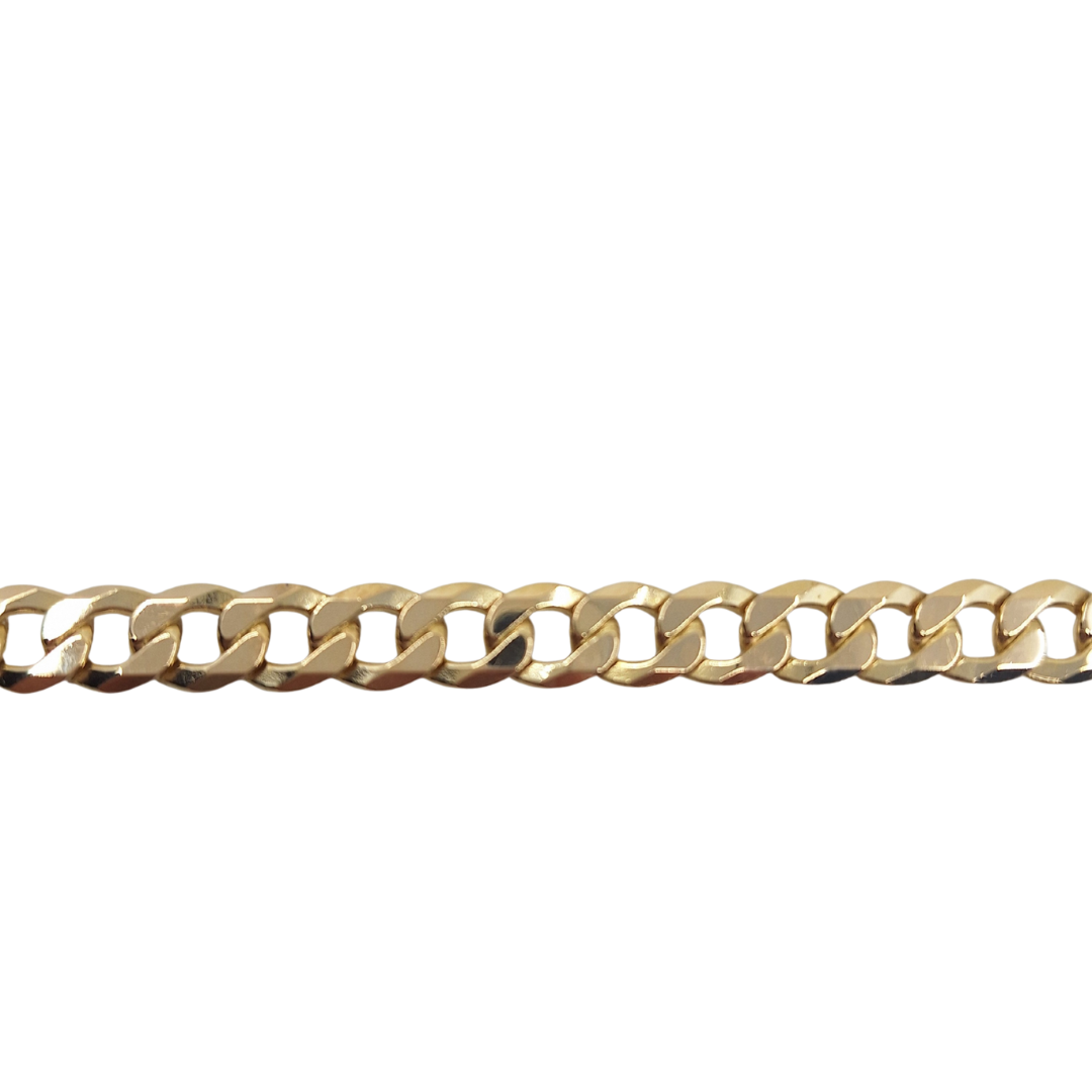 9ct Yellow Gold Curb Bracelet 8"