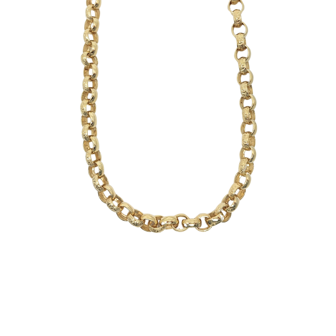 9ct Yellow Gold Patterned Chain 24"