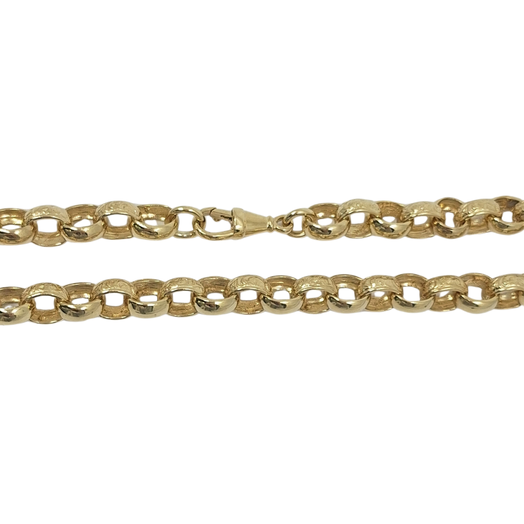 9ct Yellow Gold Patterned Chain 24"