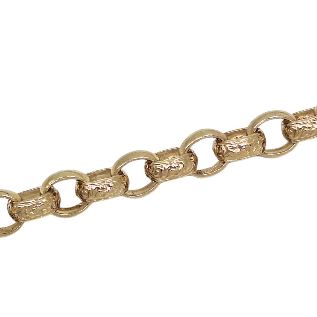 9ct Yellow Gold Patterned Chain 24"
