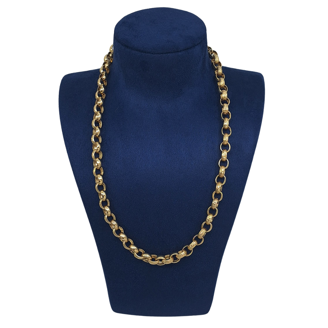 9ct Yellow Gold Patterned Chain 24"