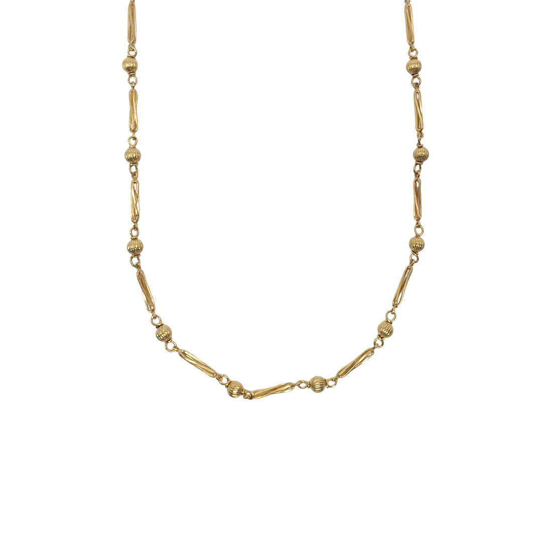 9ct Yellow Gold Ball Link Chain 20"
