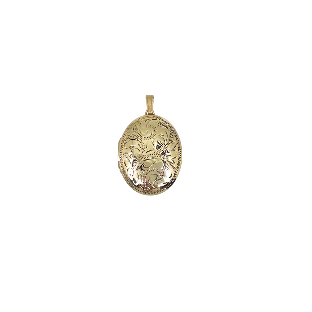 9ct Yellow Gold Patterned Locket