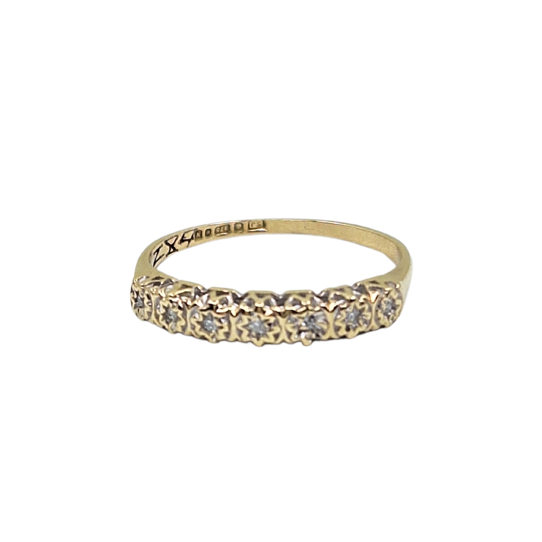 9ct Yellow Gold Diamond Eternity Ring
