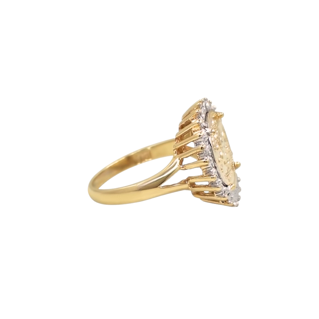 9ct Yellow Gold Diamond St George Ring