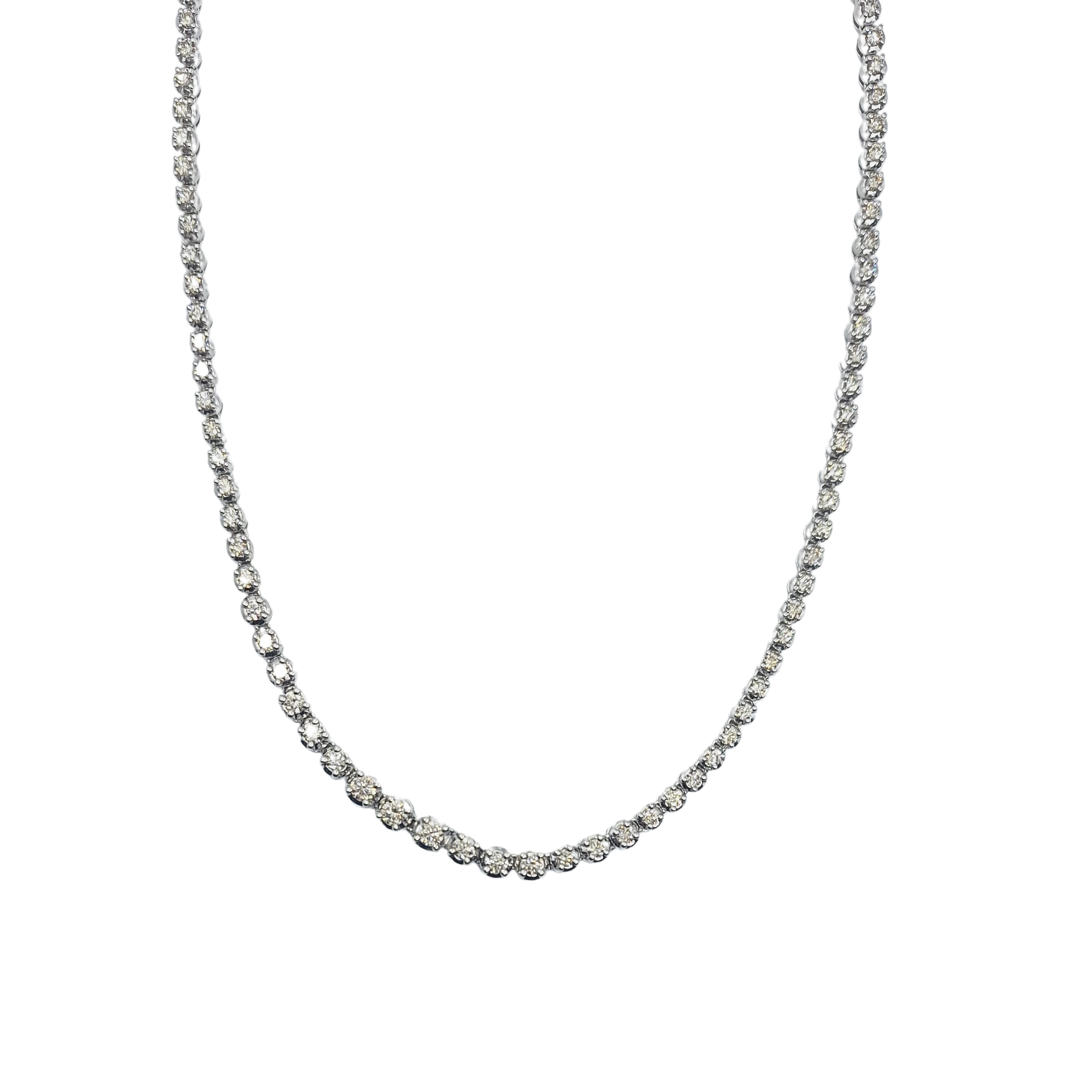 9ct White Gold Diamond Necklace 6.37ct