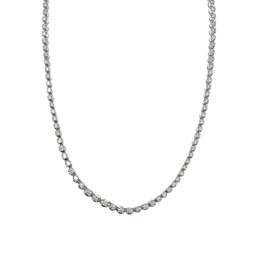 9ct White Gold Diamond Necklace 6.37ct
