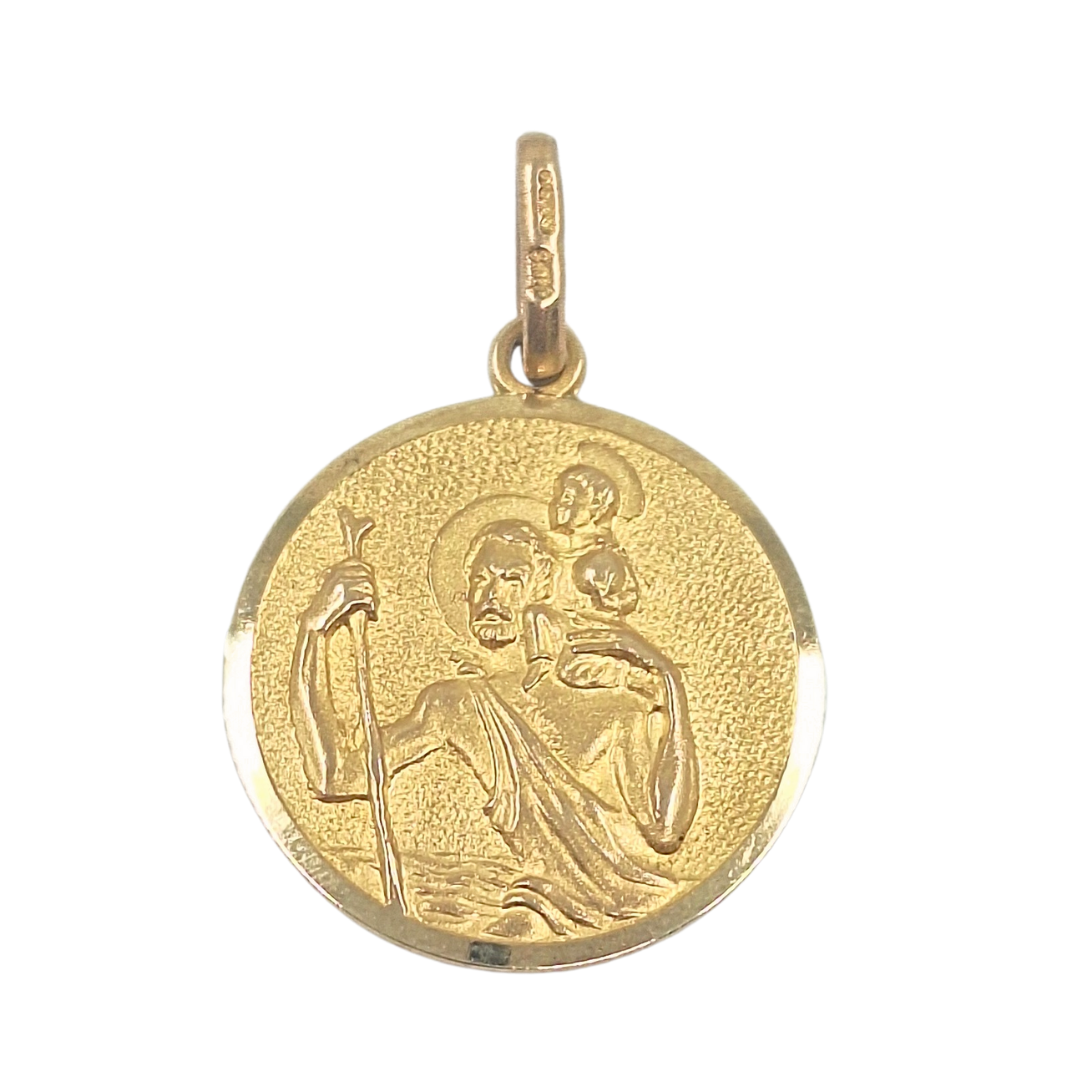 9ct Yellow Gold St Cristopher Pendant