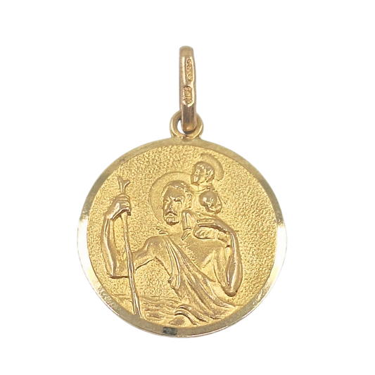 9ct Yellow Gold St Cristopher Pendant