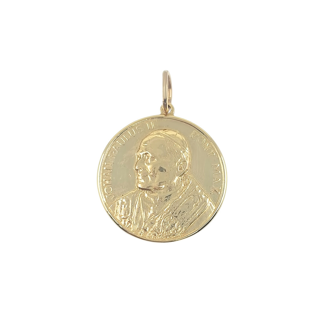 9ct Yellow Gold Pope Pendant
