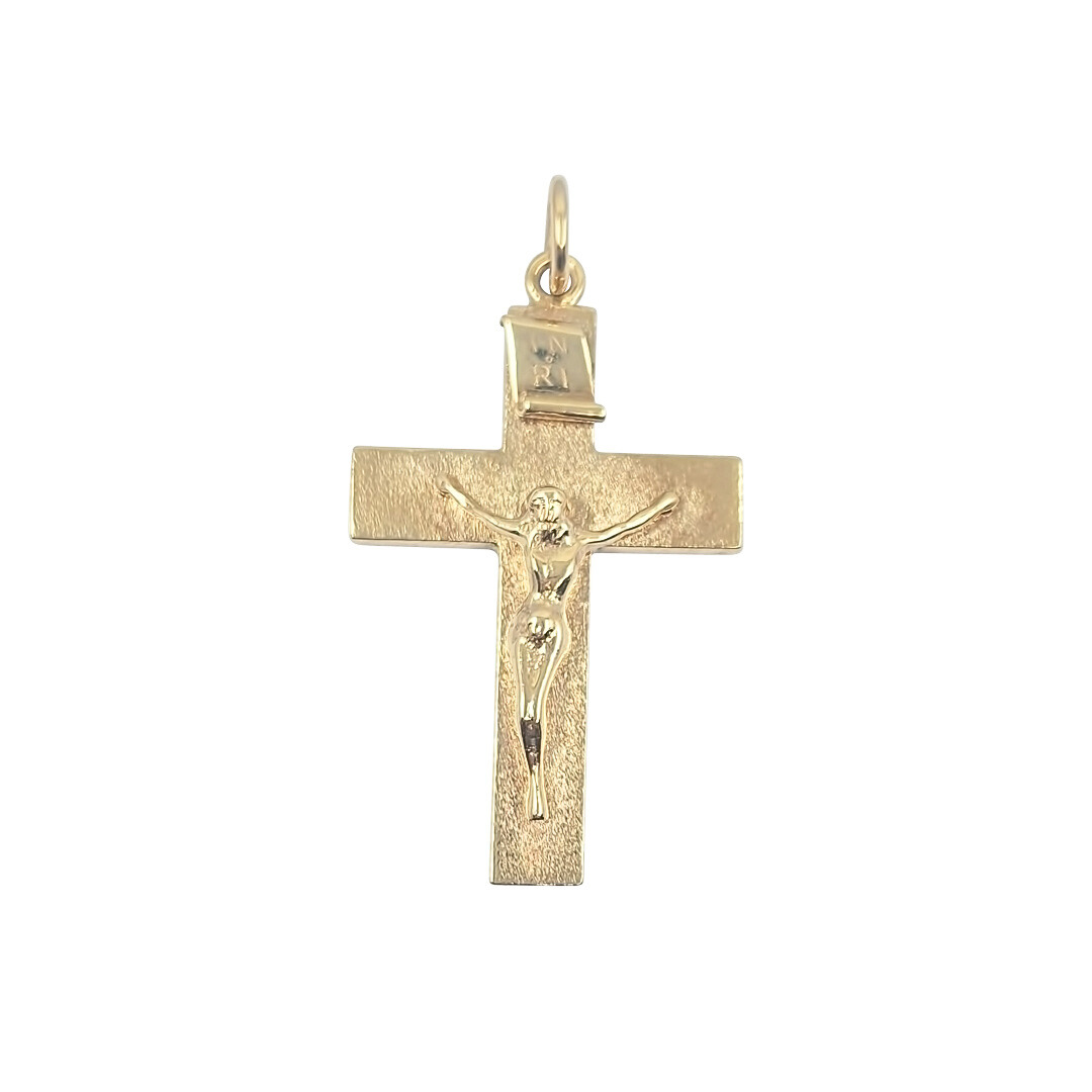 9ct Yellow Gold Crucifix