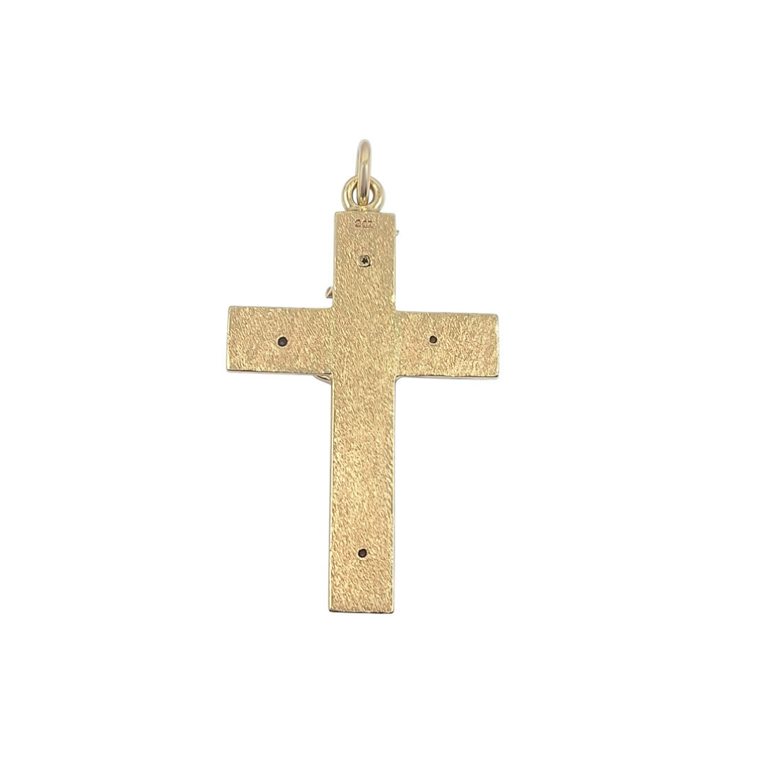 9ct Yellow Gold Crucifix