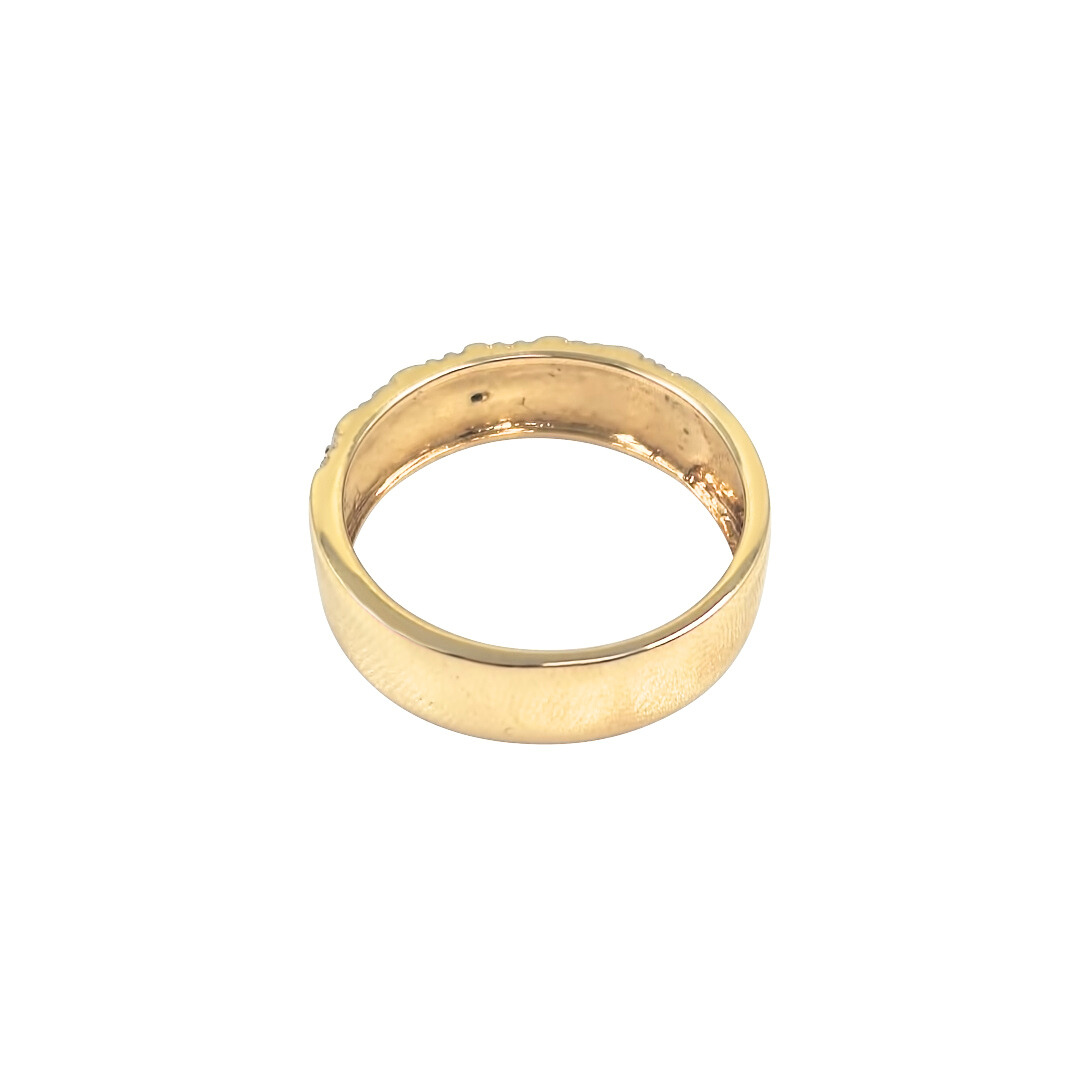 9ct Yellow Gold Diamond Set Band Ring