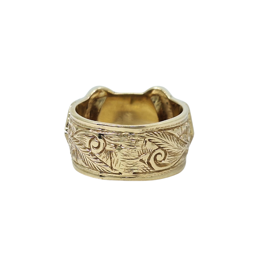 9ct Yellow Gold Buckle Ring