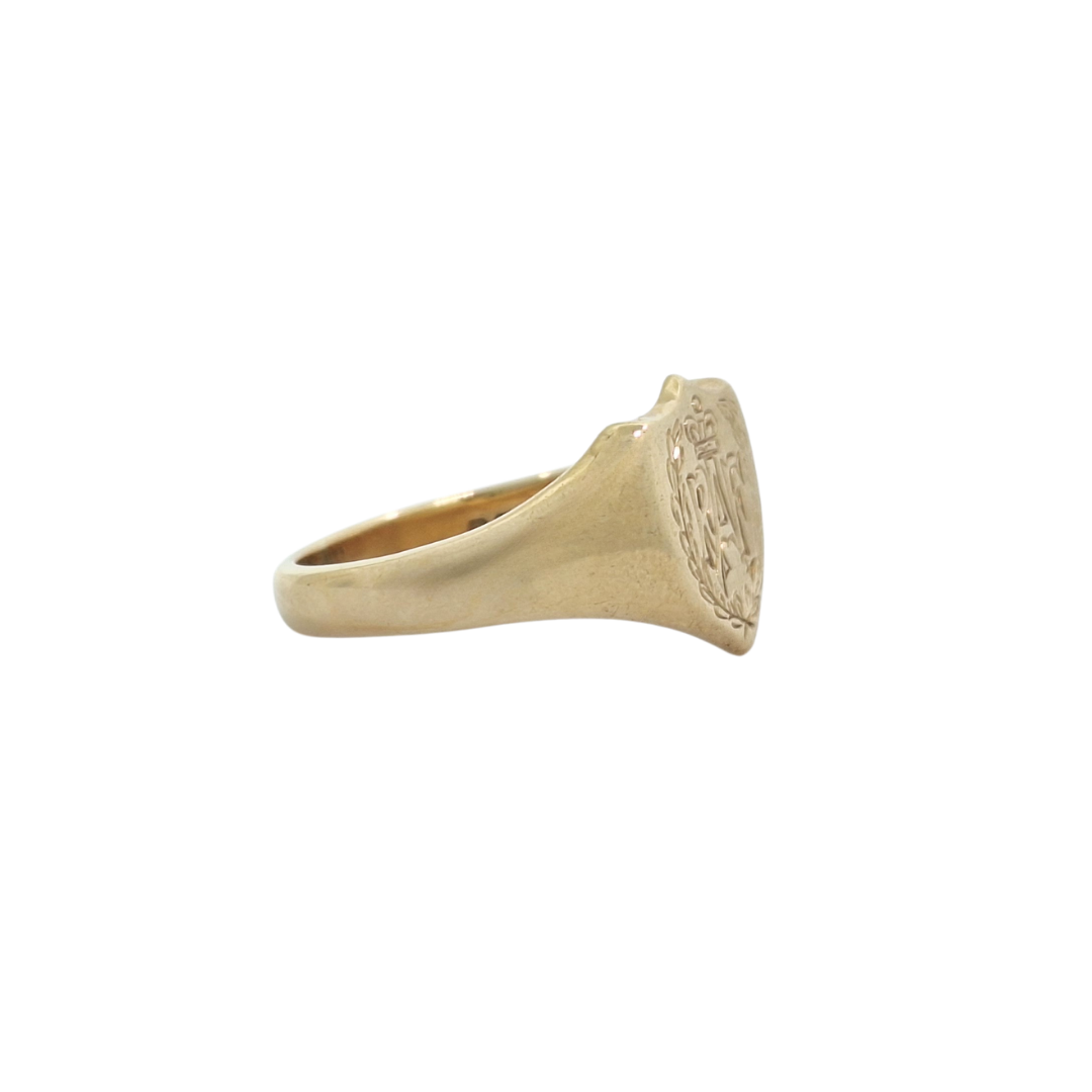 9ct Yellow Gold RAF Shield Signet Ring