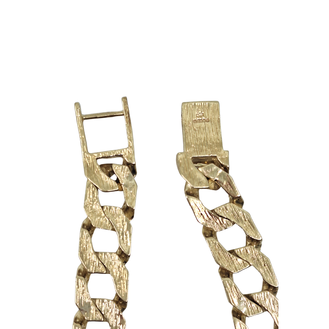 9ct Yellow Gold Chaps Bracelet 8"