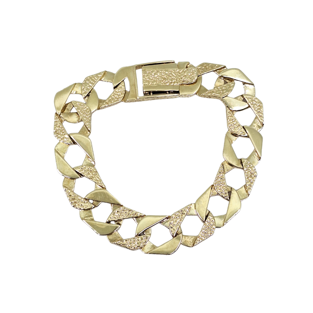 9ct Yellow Gold Chaps Bracelet 8.5"