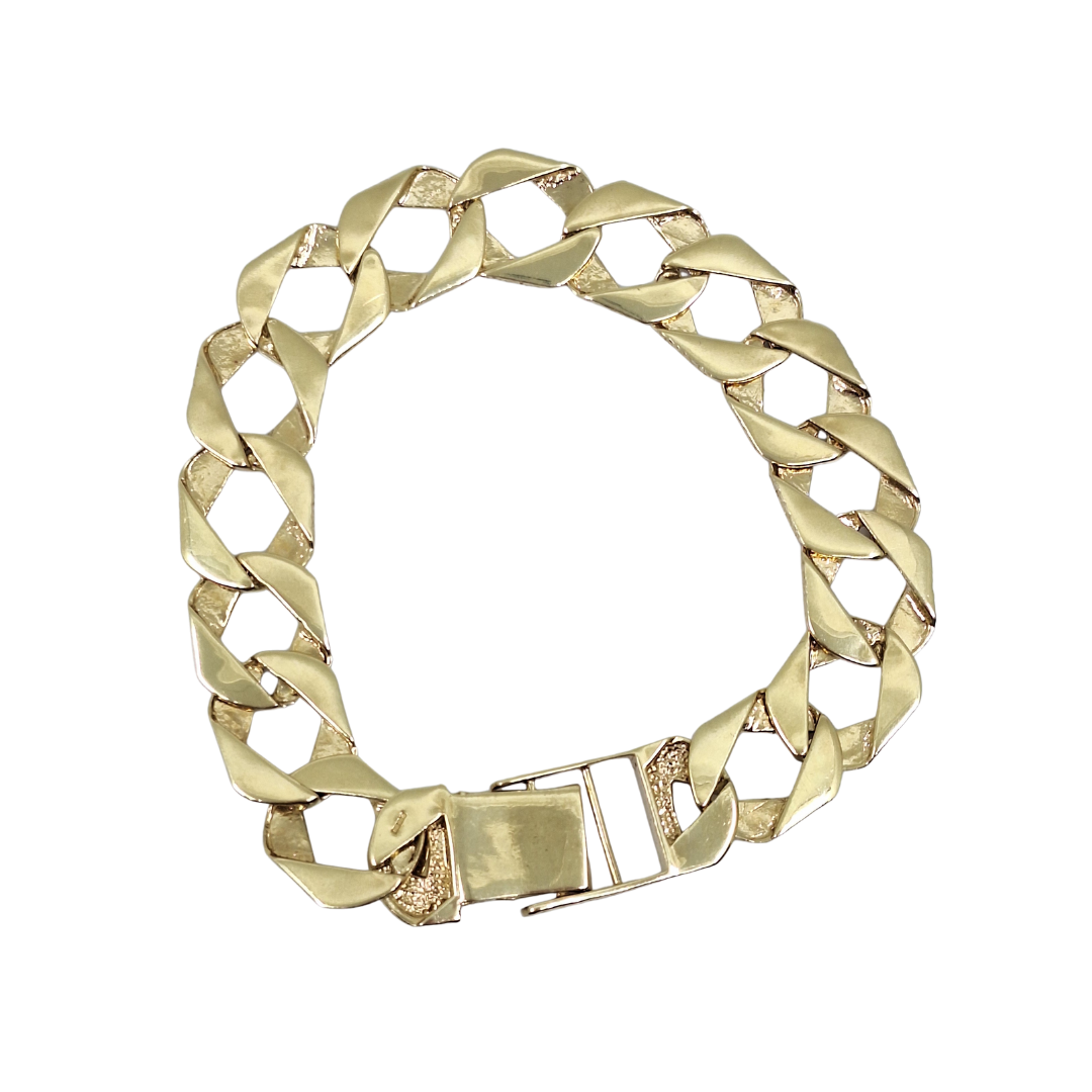 9ct Yellow Gold Chaps Bracelet 8.5"