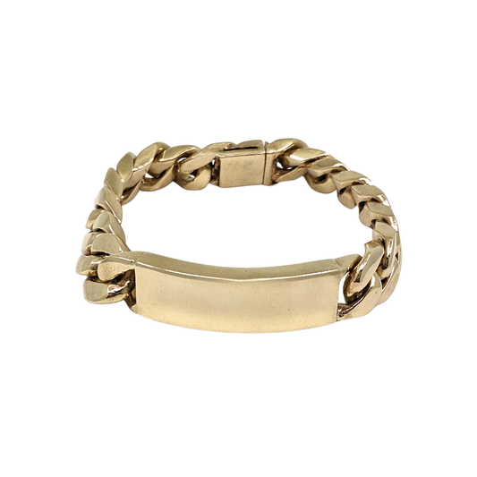 9ct Yellow Gold Identity Curb Bracelet 8.5"