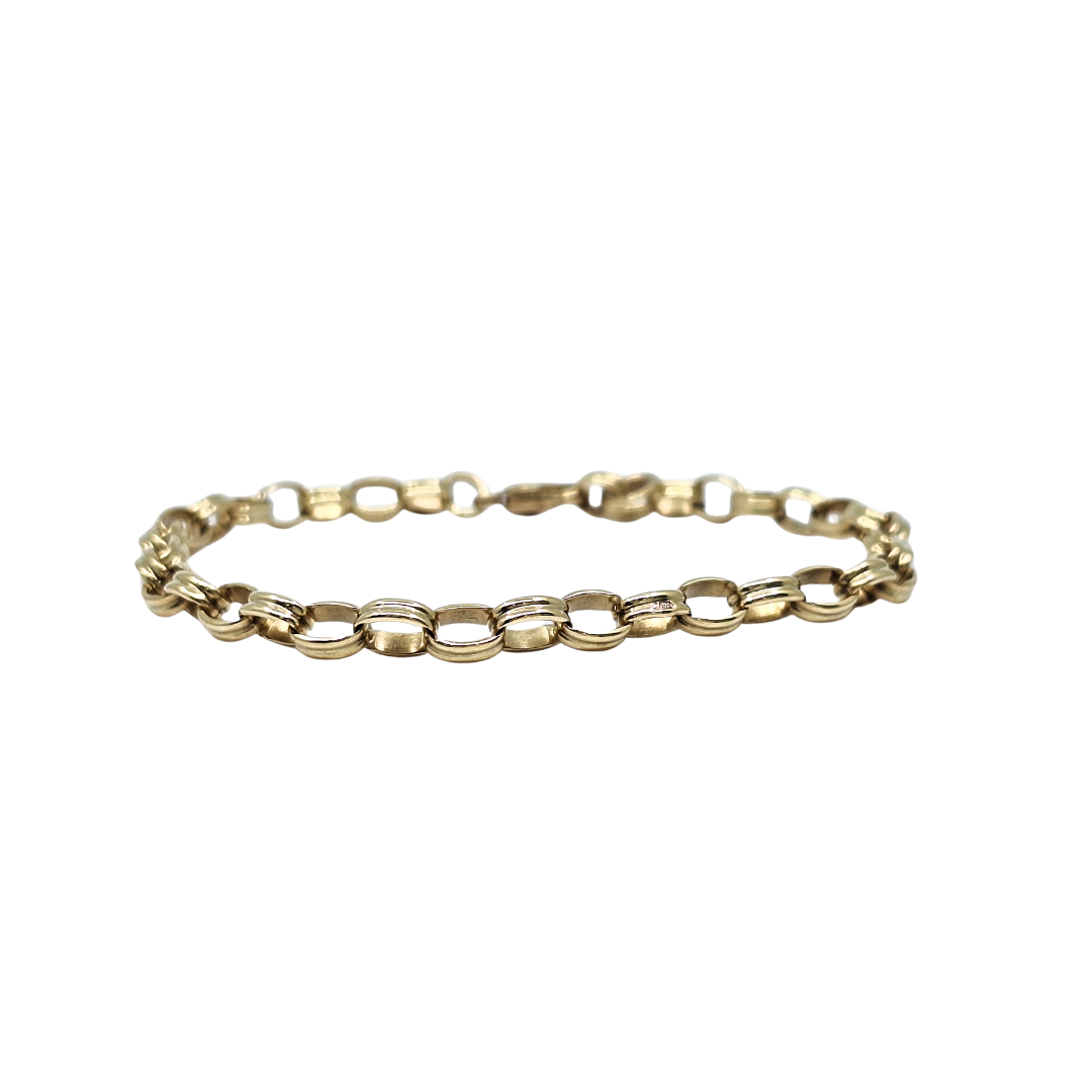 9ct Yellow Gold Belcher Bracelet 8.5"