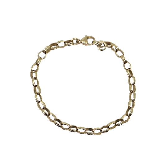 9ct Yellow Gold Belcher Bracelet 8.5"
