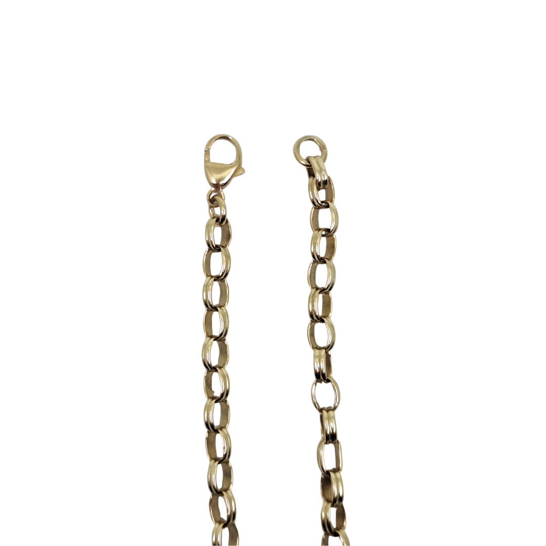 9ct Yellow Gold Belcher Bracelet 8.5"