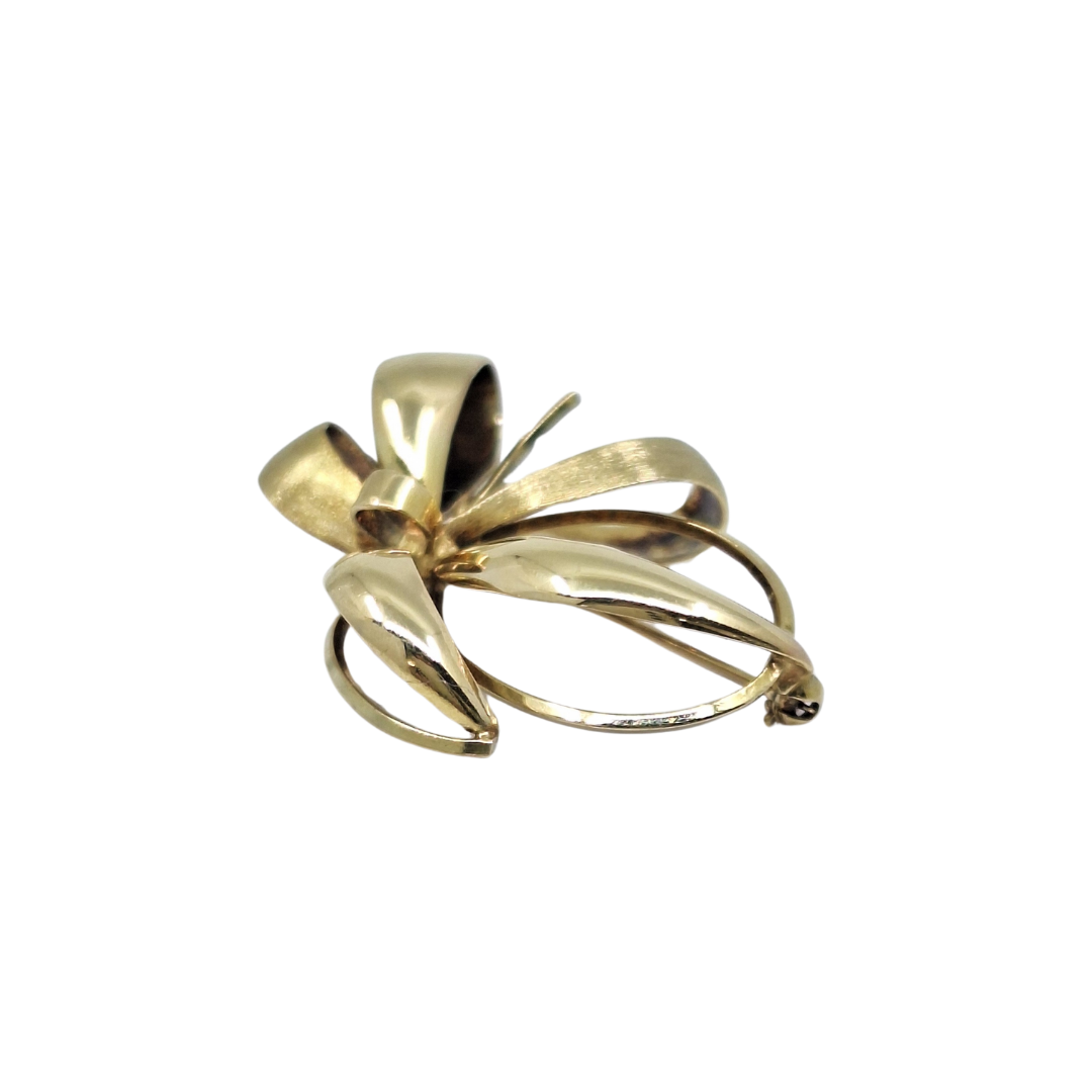 9ct Yellow Gold Bow Brooch