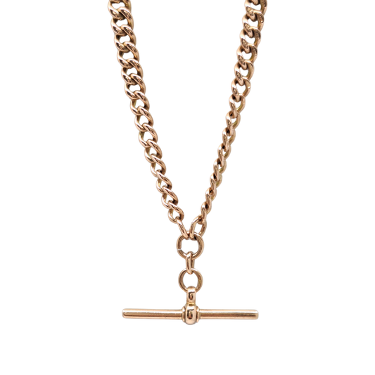 9ct Rose Gold Albert Chain 18"