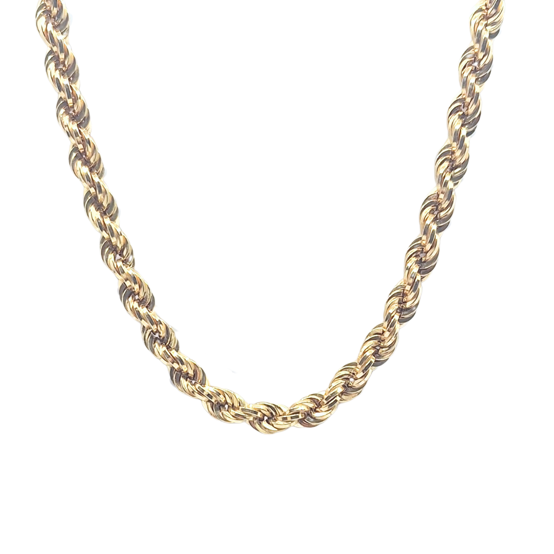 9ct Yellow Gold Rope Chain 24"