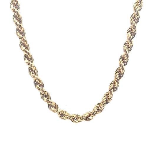 9ct Yellow Gold Rope Chain 24"